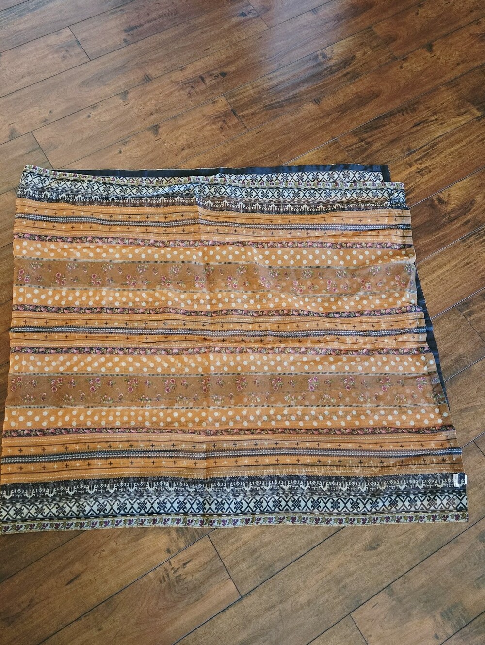 Women's Long Scarves Wrap Printed Organza Scarf Neck Orange Stole - Picture 4 of 5